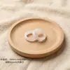 7A Ágata Blanca Congelada Lichi Natural Garra de León Pata de Gato Conejo Pixiu Hebilla de Paz Anillo Corredizo Accesorios de Decoración para Joyería DIY