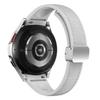 Adequado para pulseira de couro e silicone para relógio Samsung Galaxy watch6 Pulseira com fivela magnética de cintura fina Classic