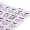 Etiquetas Adesivas Brancas Transparentes, Etiquetas Adesivas com Hot Stamping Branco em Tinta de PVC, Logotipo de Marca Registrada Impermeável Impresso Código QR Etiquetas Autoadesivas