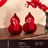 Adornos para decoración de habitaciones de boda, arreglo para sala de estar y dormitorio de compromiso, carácter tridimensional de dragón y fénix "doble felicidad" para exhibición en mesa, artículos para bodas