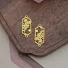 Colgante Floral Hueco Vintage Aleación Electrochapada Accesorios para Joyería DIY Conector de Pulsera Estilo Retro Artístico