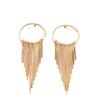Aretes de moda clásicos europeos y americanos de borla metálica de palo largo, aretes brillantes para club nocturno, joyería al por mayor 2961