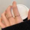 Recomendación del Propietario de la Tienda ~ Anillo Super Iluminador Chapado en Oro Rosa para Mujer, Estilo Ins, Lujo Ligero, Sensación de Alta Gama, Incrustación Exquisita de Circonita, Anillo Sencillo