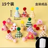 Acessórios de decoração para bolos: laço, inserção de mini chapéu, chapéu de aniversário estilo ins, decoração de cupcake para mesa de sobremesas