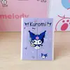 Espelho Dobrável de Três Dobras Fofo de Desenho Animado Kulomi Espelho de Maquiagem de Mesa para Dormitório Estudantil Espelho de Maquiagem Portátil Dobrável com Porta Dupla