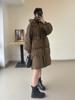 Abrigo largo de plumón de alta gama con cinturón para mujer, Moda de Invierno 2026, Diseño con capucha, Chaqueta engrosada de plumón de pato blanco hasta la rodilla