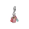 Joyería de Plata Vintage Cuentas de Agujero Grande AMOR Sol Corazón Flor de Cerezo Rosa Torre Eiffel Colgante Accesorios para Pulsera DIY