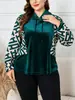 Exportación de Fábrica Fuente Talla Grande Ropa de Mujer Transfronteriza Holgada y Elegante Tallas Grandes Tops Venta de Liquidación Colección