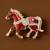 Transmisión en Vivo de Nuevos Broches, Serie Año del Caballo, Serie Zodiaco, Buena Suerte, Serie de Moda Estilo Coreano, Pines Exquisitos