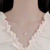 Colar com Símbolo de Porcentagem Design de Nicho Colar Feminino Pérola de Alto Padrão Nova Moda 2026 Corrente para Clavícula Versátil