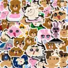 40 Piezas de Nuestros Buenos Amigos Pegatinas de Dibujos Animados Transfronterizas para Maletas Pegatinas para Laptop Impermeables DIY Álbum de Fotos