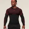 Gymshark Moda Fitness Tops Masculinos Camisas de Compressão Transfronteiriças Camiseta de Treino para Corrida Masculina Muscle Shark