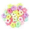Contas Soltas de Plástico em Forma de Flor com Furo Grande Coloridas Flor Plana Perfurada Contas Separadoras DIY Pulseira Acessórios de Joalheria com Miçangas