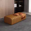 Banco Rectangular para Cambiar Zapatos en Casa, Reposapiés de Sofá, Banco de Descanso para Tienda de Ropa, Banco al Pie de la Cama en Vestidor y Dormitorio, Piel de Garra de Gato
