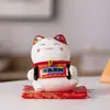 Enfeite Criativo Gato da Sorte para Mesa, Cofre para Casa, Pequeno Enfeite para Alívio de Estresse no Escritório, Presente