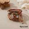 Pulseras Europeas y Americanas Transfronterizas de Venta Caliente Nuevas Pulseras Bohemias Creativas con Borlas Multicapa con Cuentas Joyería de Moda