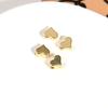 Chapado en oro real de 18K de cobre puro con conservación de color hecho en casa, accesorios para joyería con cuentas DIY, agujero recto, agujero horizontal, cuentas de corazón de melocotón de amor, cuentas sueltas