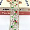 Novo em Estoque Acessório de Roupa de Renda Bordada com Castanha Estilo Chinês Código de Barras Renda Étnica com Lantejoulas Douradas 5cm de Largura