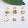 Cuentas Espaciadoras Huecas Antiguas Chapadas en Oro Mate Chapadas en Oro con Conservación del Color Accesorios para Pulseras DIY Materiales para Joyería Venta al por Mayor Estilo Chino