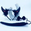 Faixa de Cabeça com Chifres de Halloween Conjunto de Tridente Faixa de Cabeça de Diabo Vermelho Adereços para Show de Máscaras Infantil e Adulto