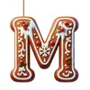 Decorações de Casa de Pão de Gengibre de Natal de Novo Produto Transfronteiriço Decorações de Árvore de Natal de Madeira Penduradas Enfeites de Decoração de Natal Festivos