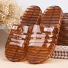 Pantuflas de Verano para Hombre, Pantuflas sin Cordones para Casa y Baño, Pantuflas Antideslizantes, Suela Suave Integrada, Resistentes al Desgaste, Suela Gruesa, Cómodas y Ligeras para Hombre
