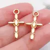 Set Mixto de 20 Piezas de Venta Caliente Transfronteriza de Colgantes de Aleación con Forma de Corazón Dorado y Cruz Vintage KC Accesorios para Pulseras y Bisutería DIY
