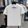 Camiseta para Hombre, Camisa de Alto Rendimiento Sin Costuras, Polo Fresco de Seda de Hielo de Manga Corta, Top Casual de Color Sólido para Verano para Hombre