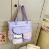 Nova Bolsa de Ombro Colorida Fofa de Grande Capacidade Bolsa Transversal Portátil para Meninas Meninas Alto Valor de Cor Bolsa para Estudantes Maquiagem