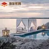 Sofá de exterior de ocio simple combinación de sofás para varias personas sofá de esquina fabricantes envío muebles de exterior de ratán