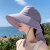 Chal de verano sombrero de pescador de ala grande sombrero para el sol protector solar protección para el cuello de una pieza transpirable 2025 nuevo sombrero para el sol mujer