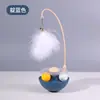 Juguete para gatos tipo vaso, palo con plumas para gatos, bola de hierba gatera con plumas, juguete para morder gatos, teaser automático para gatos, dispositivo de autoentretenimiento tipo vaso para gatos