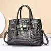 Bolso Platino Nuevo con Patrón de Cocodrilo Degradado 2026 para Mujer Transfronterizo Lujo Ligero Moderno Bolso de Mano Gran Capacidad Bolso Cruzado de un Solo Hombro