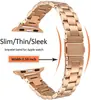 Adecuado para Apple Apple Watch 1-S10/Ultra Correa de Acero Inoxidable de Tres Cuentas Correa Ajustada Delgada para Cintura de Hombre Pequeña