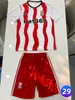 Conjunto de futebol multi-especificação, vestuário esportivo de secagem rápida e respirável, personalizável com impressão, uniforme de tênis de mesa, vestuário de treino, conjunto esportivo de camisa