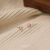 Aretes de Plata de Ley S999 Perla Natural de Agua Dulce Pequeña para Mujer Estilo Mini Simple Sentido de Alta Gama Estilo Japonés y Coreano Poste de Oreja No Alérgico