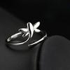 Venta Caliente Transfronteriza Anillo de Libélula de Oro Blanco para Mujer Nuevo Japonés y Coreano Anillo Holgado de Libélula Plateado Regalo de San Valentín