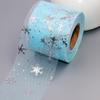 Corte Recto Malla Copo de Nieve Accesorios para la Cabeza con Lazo Grande para Niños Adornos para el Cabello de Cinta Hechos a Mano Horquilla Material DIY R087