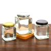 Pote de Vidro Quadrado Hermético, Pote Quadrado para Picles, Garrafa de Vidro para Embalagem de Alimentos, Garrafa para Conserva de Frutas, Garrafa Quadrada para Mel