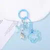 Llavero de Cuentas de Rompecabezas Llavero Transparente de Moño Colorido Colgante de Perla Llavero Lindo Accesorio para Bolsa de Niña