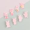 Accesorios de resina hechos a mano DIY funda de teléfono parche lindo dibujos animados cerdito rosa accesorios fabricantes al por mayor