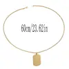 Collar con colgante militar de acero inoxidable con personalidad para hombre estilo ins europeo y americano, sentido del diseño, cadena para suéter de acero de titanio, joyería al por mayor