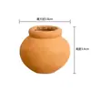 Adornos Miniatura Cerámica Roja Mini Pulgar Absorbente Maceta Pequeña Jardín de Bolsillo Transpirable Maceta para Suculentas