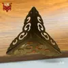 Protectores de Esquina Estilo Antiguo Protectores de Esquina de Cobre Muebles Chinos Herrajes de Cobre Caja de Madera de Alcanfor Caja de Joyería Flor de Esquina de Tres Lados Flor de Esquina de Nube Propicia