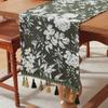 Toalha de Mesa Jacquard de Algodão e Linho High-End Light Luxury Estilo Pastoral Americano Bandeira de Mesa para Restaurante Sala de Estar Capa Tapete à Prova de Poeira Venda por Atacado e Varejo