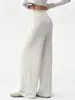 Conjunto de Yoga Falso de Dos Piezas con Almohadillas en el Pecho Manga Larga para Mujer Otoño Pantalones Anchos Sueltos Ropa de Fitness Ropa Deportiva Casual