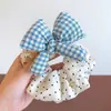 Scrunchie Doce com Laço 2026 para Crianças, Prendedor de Cabelo para Meninas, Corda de Cabelo, Acessório de Cabelo Elástico