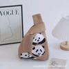 Bolsa Panda Estilo Chinês Bolsa Feminina Bolsa de Tricô Bolsa Balde Versátil Bolsa Tote Lancheira Bolsa de Mão