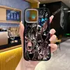 Funda Magnética para Teléfono con Estampado de Leopardo Animal Niche para Apple 17 Pro Max Marco Negro Acrílico iPhone 13 Transparente 14