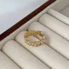 Anel Retro de Alta Qualidade Flor de Pérola Zircônia Feminino Leve Luxo Único Moda Versátil Estilo Estrangeiro Anel Aberto